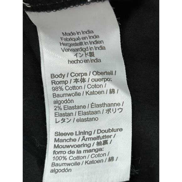 J.Crew Womens Black Stretch Puff Sleeve Button Up Mini Shirt Dress Size 6P NWT - Picture 4 of 7